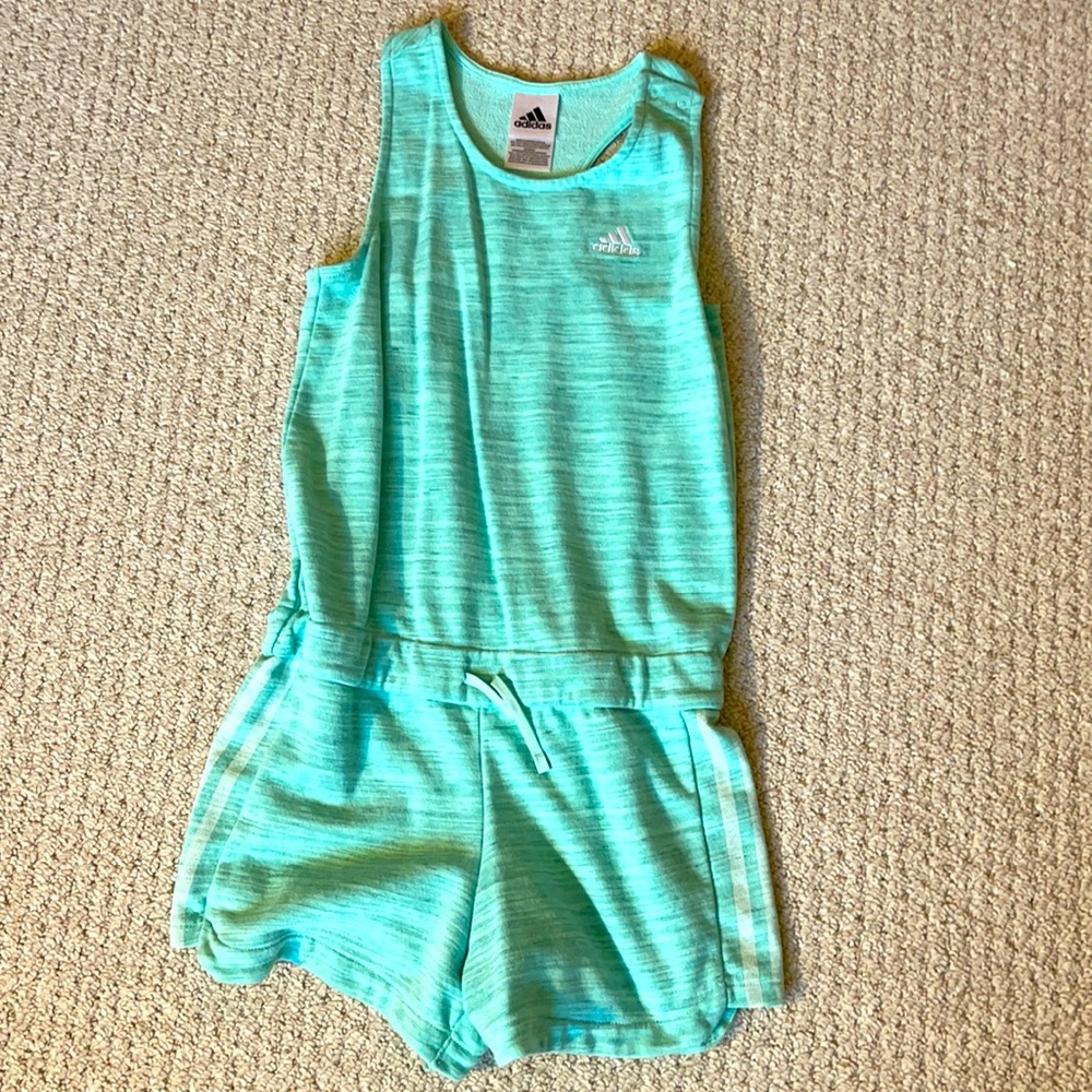 Brand new Adidas sleeveless romper in mint green size girls L (14)